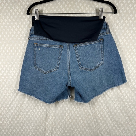 Abercrombie & Fitch Light Wash The Dad Maternity Shorts - Picture 3 of 4